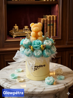 The Signature Rose Glow Candle Bouquet – Small Size | Rose Scent | Traditional Wick or Wickless Option