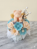 Lakeside Summer Teddy Bloom Candle Bouquet