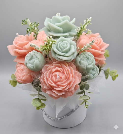 Lakeside Summer Bloom Candle Bouquet