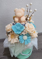 Lakeside Summer Teddy Bloom Candle Bouquet