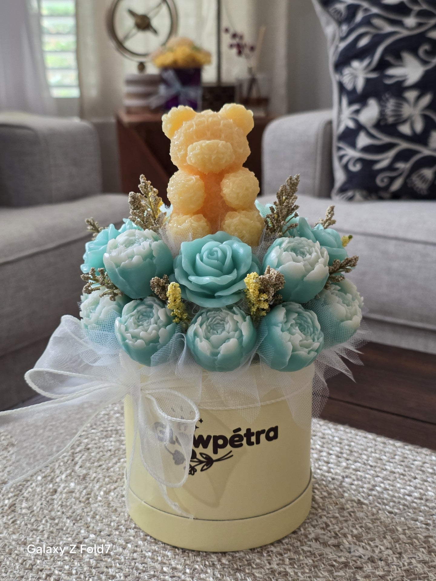 The Signature Rose Glow Candle Bouquet – Small Size | Rose Scent | Traditional Wick or Wickless Option