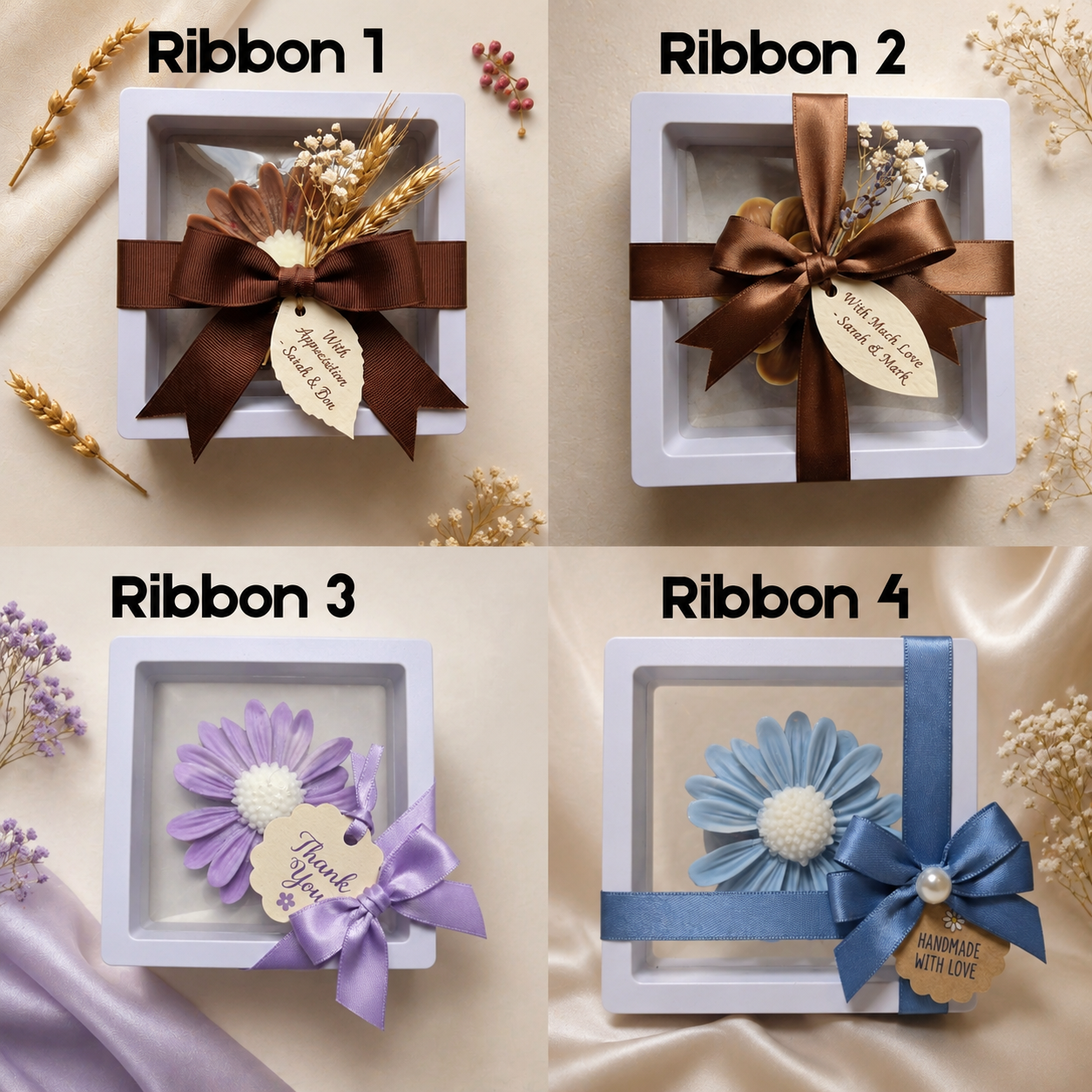 Personalized Pink Daisy Floral Wax Melt Favor | Wedding & Bridal Shower Guest Gift | Custom Thank You Favor