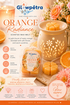 Orange Radiance Scented Wax Melts | Premium Soy Wax Hand Poured by Glowpétra