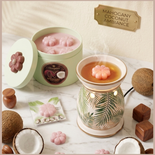 Mahogany Coconut Wax Melts – Luxury Scented Premium Soy Wax -Hand Poured by Glowpétra
