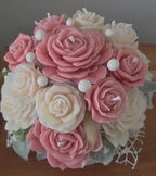 Rose Reverie Candle Flower Bouquet -Small