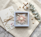 Personalized Bean Paste color Daisy Floral Wax Melt Favor | Wedding & Bridal Shower Guest Gift | Custom Thank You Favor