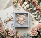 Personalized Bean Paste color Daisy Floral Wax Melt Favor | Wedding & Bridal Shower Guest Gift | Custom Thank You Favor