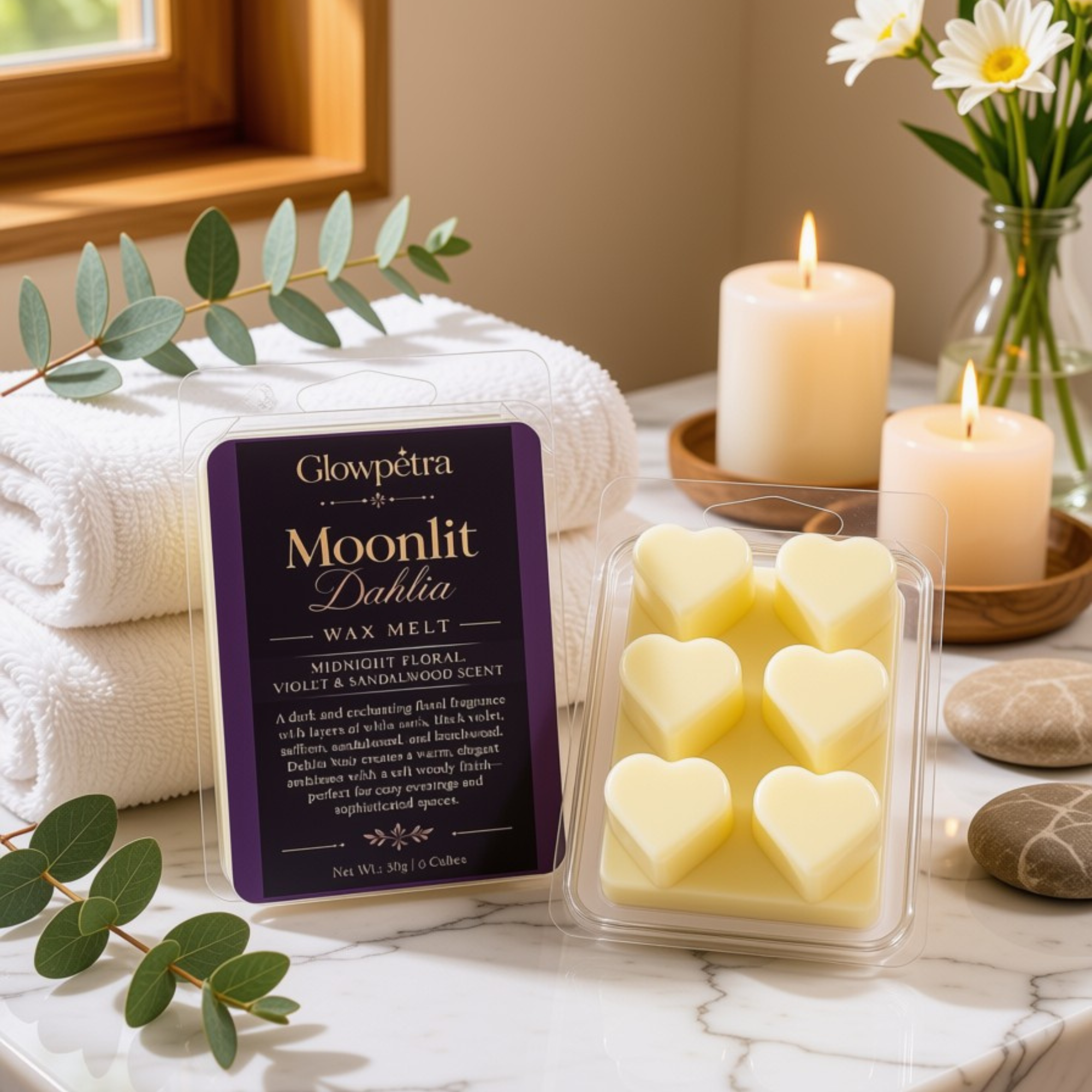 Moonlit Dahlia Wax Melts | Midnight Floral Elegance