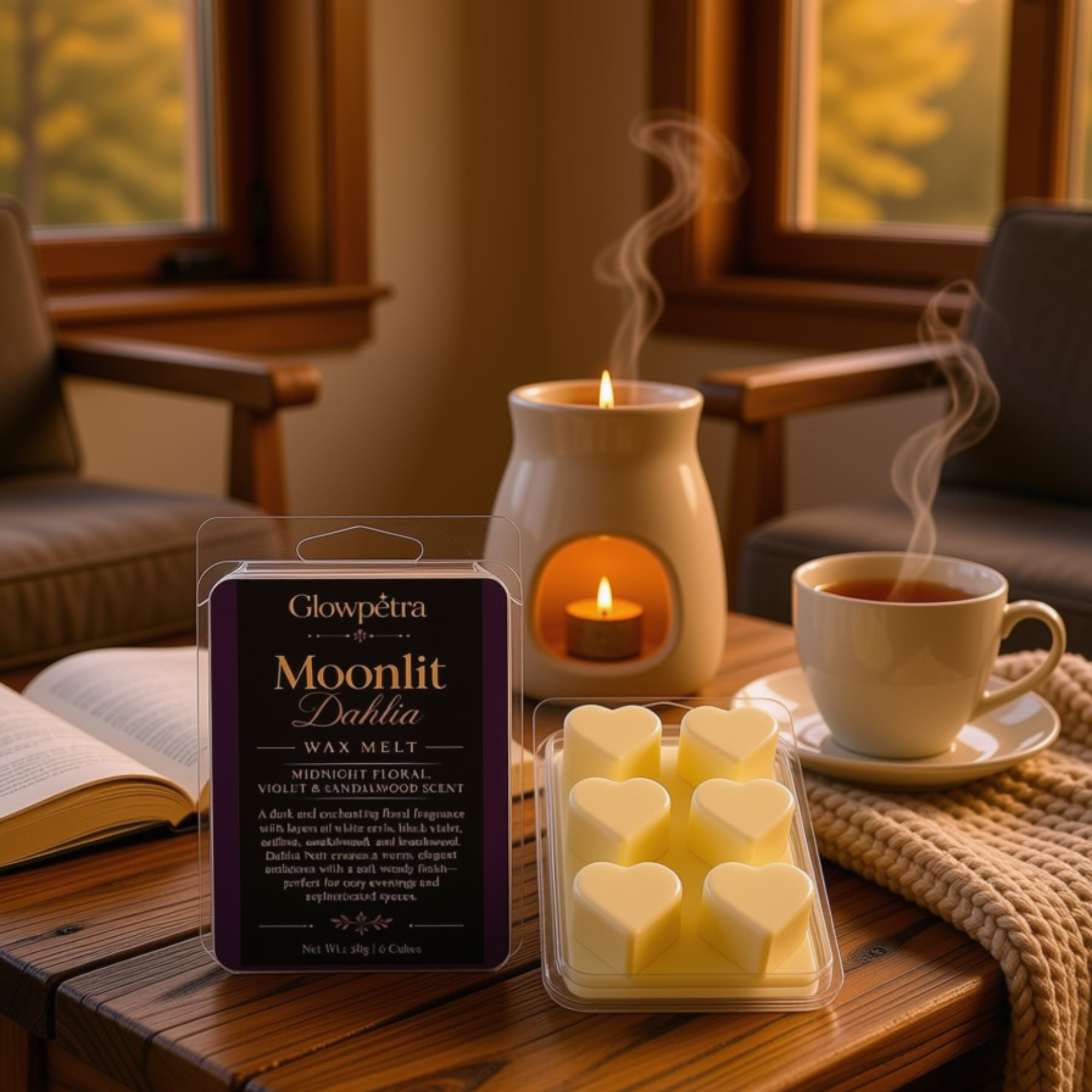 Moonlit Dahlia Wax Melts | Midnight Floral Elegance