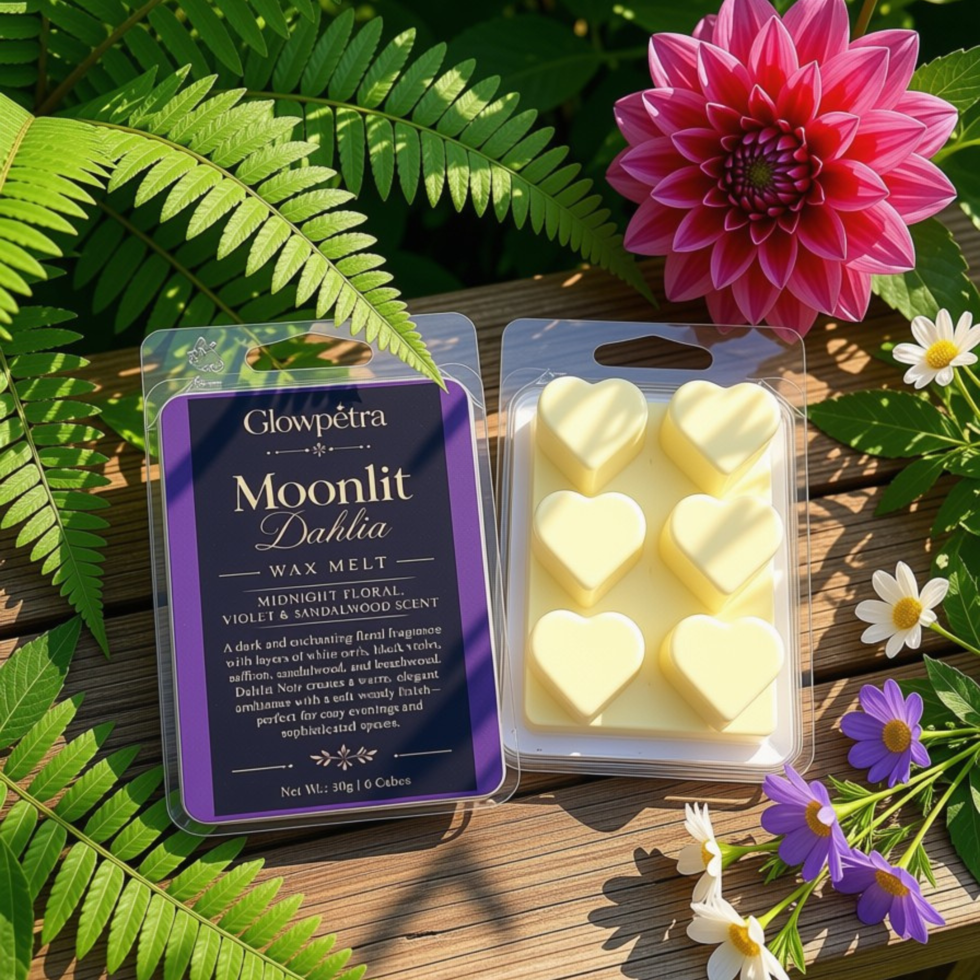 Moonlit Dahlia Wax Melts | Midnight Floral Elegance