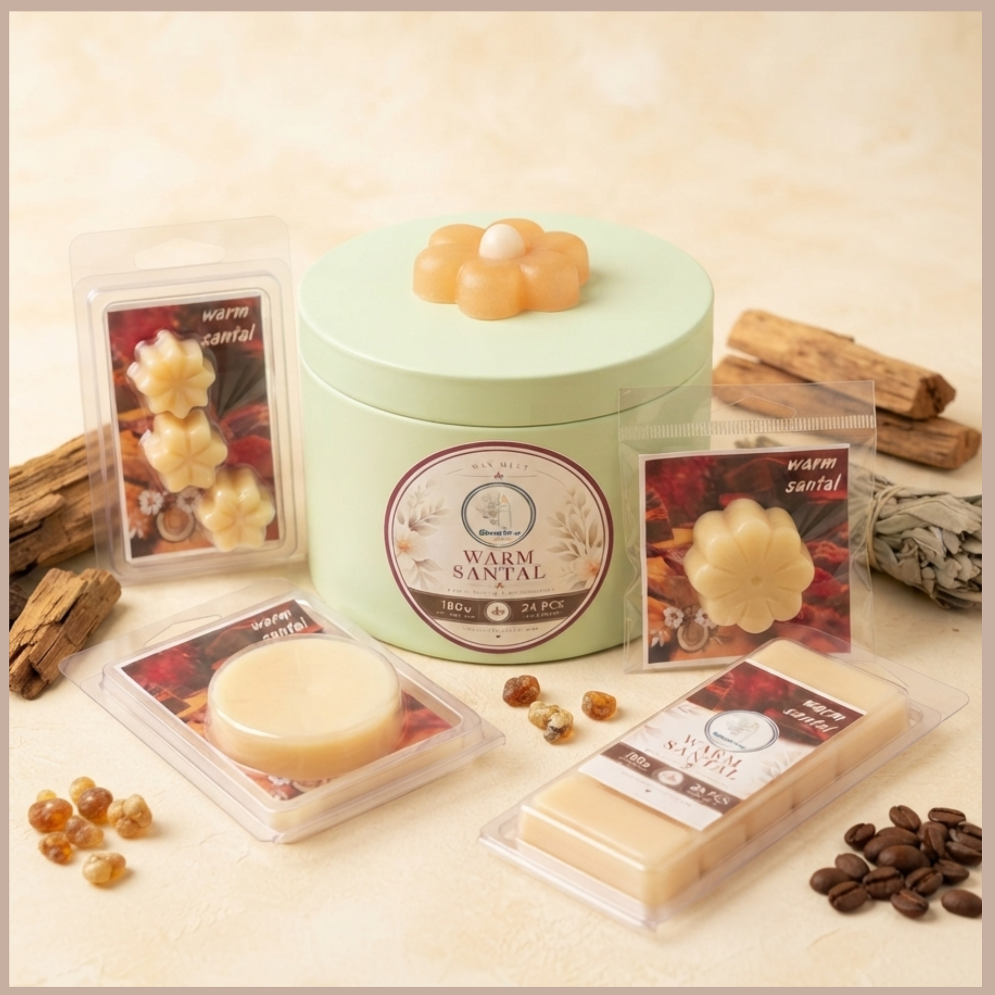 Warm Santal Wax Melts – Luxury Scented Wax Melts